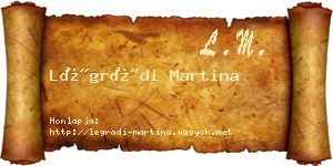 Légrádi Martina névjegykártya